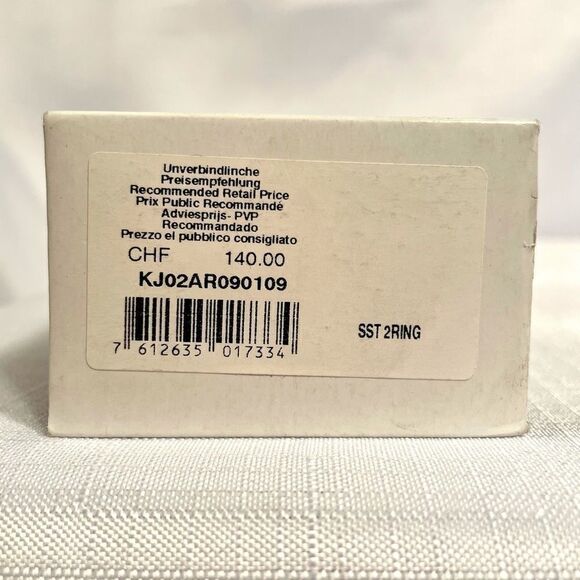 CALVIN KLEIN WOMEN’S 2 PRECIOUS RINGS SILVER - Picture 11 of 11